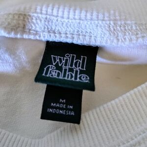 Wild Fable White Knit Top Size M